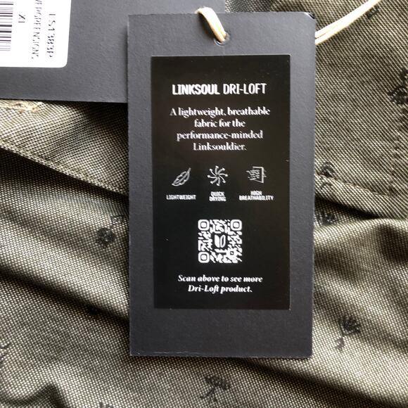 Link Soul Dri-Loft Polo Shirt Ever Green Signs Short Sleeve Men's Size XL NWT - Picture 10 of 13